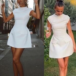 Elegant White Mini Dress